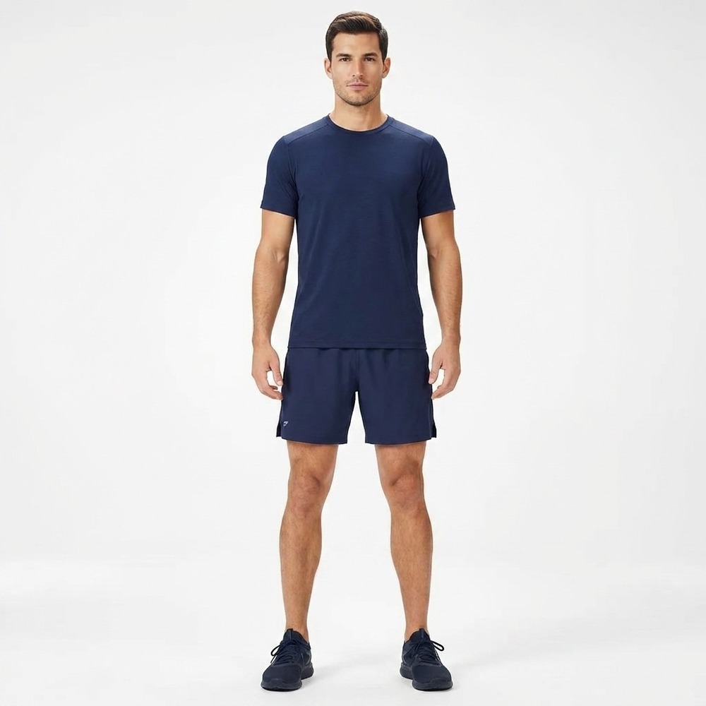 Fabletics Athletic Shorts Mens L Navy‎ Blue Lightweight Training Athleisure